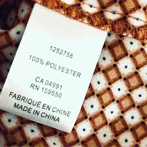 NWT Maison D’Amelie Orange Checkered Box 60’s Style Button Crop Top Size XS - Picture 10 of 10